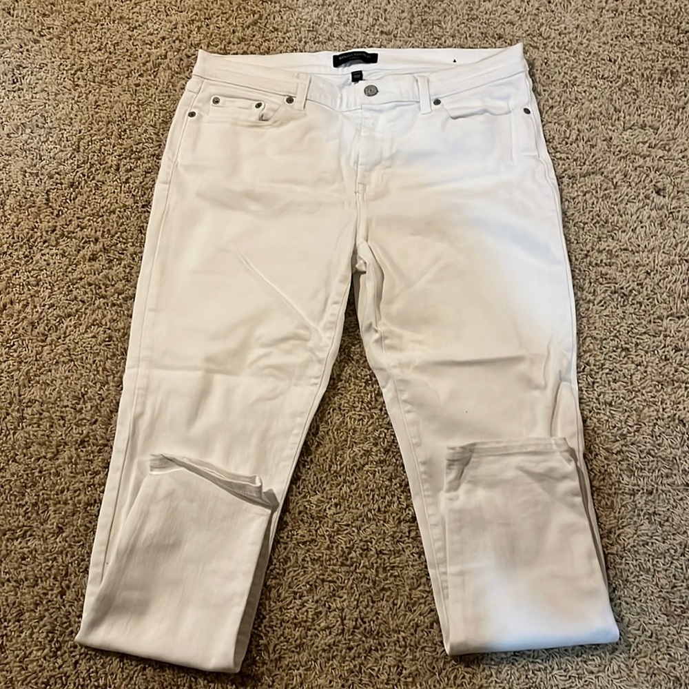 Banana republic white skinny fit jeans size 31/12R